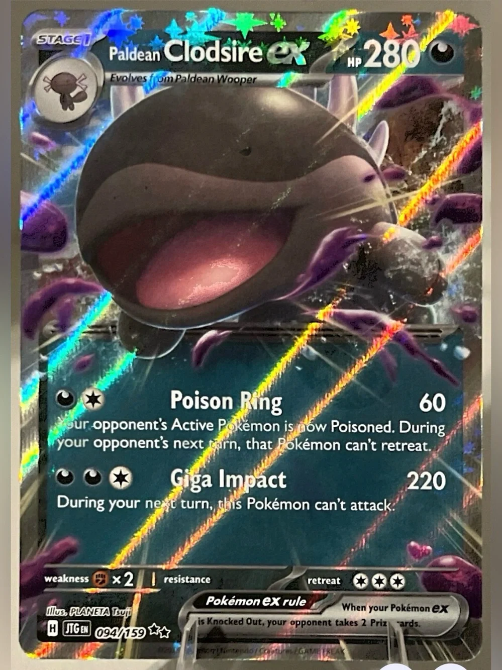 Pokémon TCG: Journey Together - PALDEAN CLODSIRE EX 094/159 NM